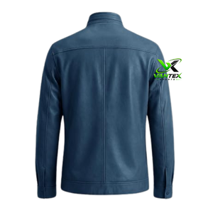 เสื้อแจ็คเก็ตหนังแท้สำหรับผู้ชาย VANTEX SPORTS ปกคอพับ ซิปด้านหน้า ทรงเข้ารูป สีแดงเบอร์กันดี สไตล์ลำลอง สำหรับฤดูใบไม้ร่วง/ฤดูหนาว เป็นมิตรต่อสิ่งแวดล้อม - Product Image 4