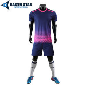 Custom <b>DSI</b> Soccer Uniform 100% Polyester Breathable Plaid Short Sleeve Spring for Clubs - Product Image 3