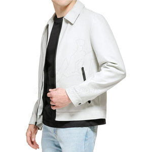 Chaqueta de cuero para motocicleta de mejor diseño para hombre, con cremallera completa, chaqueta de cuero perfecta para un estilo urbano. - Product Image 5