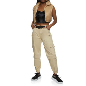 Pantalones Cargo Funcionales para Mujer, Cómodos, para Aventura, con Corte Holgado y Bolsillos Utilitarios, para Trabajo o Viaje, Servicio OEM - Product Image 2