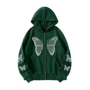 Sweat-shirts à capuche unisexe de haute qualité avec poches, respirants, style streetwear, avec strass - Product Image 1