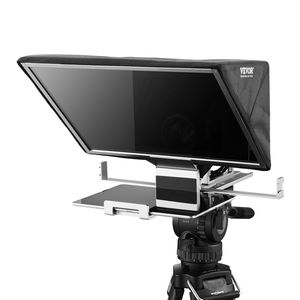 Teleprompter in Lega di Alluminio da 16 Pollici per Streaming Live, Angolo Regolabile a Pavimento, Controllo Remoto per YouTube Zoom Sup - Product Image 1