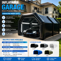 Abri de garage gonflable hermétique pour voiture, cabine de peinture automobile anti-poussière pour supercar, SUV, berline, stockage, réparation et retouche de véhicules