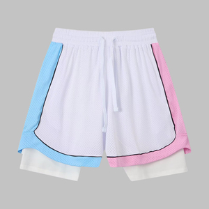 Shorts de sport en maille américaine pour l'été, pour hommes et femmes, amples, pour l'entraînement, le basketball, avec logo personnalisé - Product Image 2