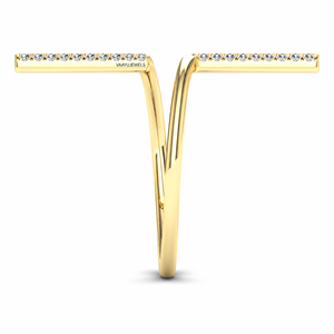 Anillo Moderno de Diamante Cultivado en Laboratorio con Corte Redondo y Diseño Abierto en Oro de 10K, 14K, 18K, Plata 925, 935, Joyería Fina - Product Image 3