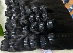 Vente en gros d'extensions de cheveux ondulés au corps vierge brut 100% Styles osseux droits et crépus 26-28 pouces perruques en vrac du Vietnam - Product Image 4