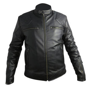 แจ็คเก็ตหนังคุณภาพพรีเมียมสุดฮิตสำหรับฤดูใบไม้ร่วง  แบบสวมใส่สบาย ระบายอากาศได้ดี  ตกแต่งด้วยผ้าควิลท์ที่ไหล่  เหมาะสำหรับขี่มอเตอร์ไซค์และกิจกรรมกลางแจ้ง - Product Image 2