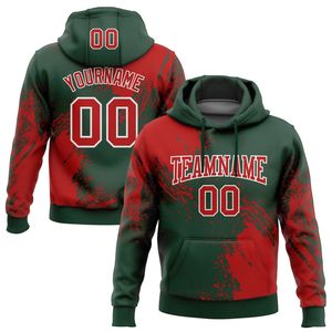 Sweat à capuche personnalisé pour homme avec impression de gouttes de peinture, nom et numéro, sublimation, polyester, tenue d'équipe - Product Image 3