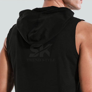 Hoodie sans manches personnalisé en coton et polyester pour homme, de haute qualité, fabriqué en gros, hoodie sans manches uni pour homme - Product Image 6