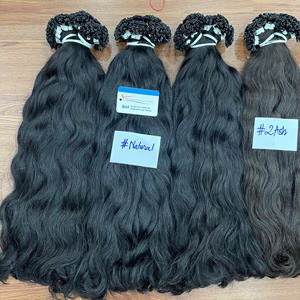 Extensions de cheveux humains ondulés à pointe en U, kératine chaude 2026, cuticules alignées, couleur cheveux russes, usine du Vietnam - Product Image 1