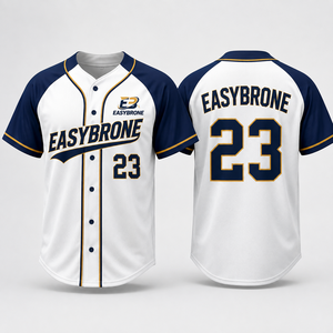 Camiseta de Béisbol Personalizada Unisex de Manga Corta con Estampado Sublimado, Malla Transpirable de Secado Rápido, Poliéster, Nombre del Equipo, Cierre de Botones, Deportiva - Product Image 1