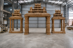 Mandap de Boda Moderno Estilo Gran Templo, Decoración Real del Sur de la India, Fibra de Vidrio Ligera, Tamaño Personalizado, Boda Hindú, EE. UU. - Product Image 6