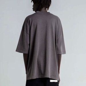 T-shirt Homme Bleu Royal 9.0oz en Coton Premium Teint en Pièce, Coupe Oversize à Épaules Tombantes, Style Streetwear de Créateur - Product Image 4