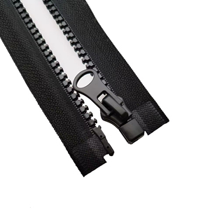 Fermeture éclair longue en résine plastique noire sur mesure pour vestes et doudounes, vente en gros directe usine - Product Image 4