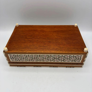 Brown Cream <b>Mother</b> of Pearl Jewelry Organizer Box with Lid Handmade Wooden Storage Case Decorative <b>Ring</b> Earring Necklace Holder - Product Image 3