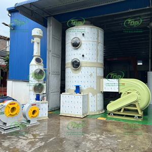 High Efficiency 8000-12000 m3/h Vertical <b>Spray</b> Tower for Lab Chemical Fume Treatment - Product Image 1