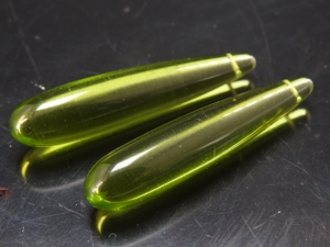 Cuentas de Vidrio en Forma de Gota Alargadas de 35 mm, Cuentas Sueltas de Cuarzo Verde Peridoto de Primera Calidad, Lisas, en Forma de Lágrima, para Diseño de Pendientes, Suministros de Joyería - Product Image 3
