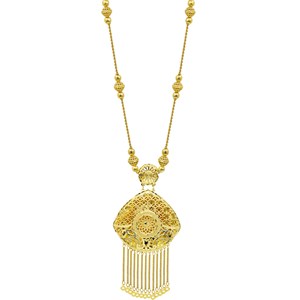 Wholesale Dubai Style Long Bridal Jewelry Set 14K 18K 24K Gold Filled Traditional Turkish Design Jewelry Set Fashion Jewelry Set - Product Image 3