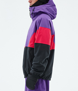 Dernière veste de ski/snowboard 2026 rouge, violette et noire avec panneaux personnalisés – Imperméable, respirante, coupe-vent – Fournisseur de vêtements de ski d'hiver - Product Image 3