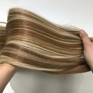 Nouvelle couleur Balayage vietnamien vierge extensions de cheveux humains Double Machine trame faisceaux avec fermeture pour faire des perruques pour les femmes noires - Product Image 6