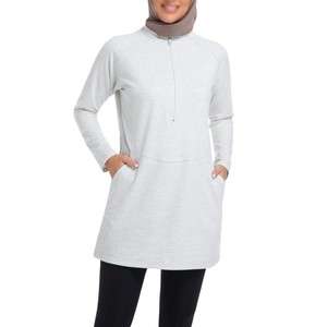 2026 Modest Islamic Women's Sportswear Solid Casual <b>Sweatshirt</b> Outdoor Activities Sports Plus Size Four-Way Stretch Two-piece - Product Image 1