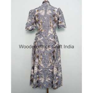 Vestido Midi Informal de Algodón 100% para Mujer, Estilo Bohemio, Bonito, Línea A, Cómodo para la Playa o Fiestas, Diseño Elegante - Product Image 4