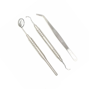 Kit d'examen dentaire 4R4L de Colombie, 4 pièces, instruments de diagnostic dentaire en acier inoxydable avec poignées anatomiques – Vente chaude - Product Image 3