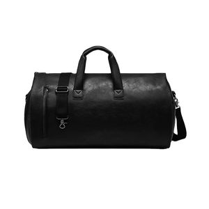 Sac de voyage en cuir véritable avec bandoulière réglable, sac à main résistant à l'eau, 40-55L, extra large, pour week-end, randonnée, voyage, chaussures - Product Image 4
