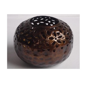 High Quality Aluminium Ball Shape Votive With Hand Cut Patterns in <b>Black</b> Nickel Finish Home Decoration <b>Tea</b> <b>Light</b> Candle <b>Holder</b> - Product Image 6