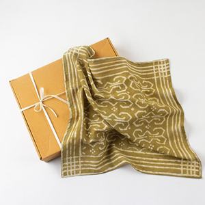 Pure Hand Block Cotton Hand Printed Green Traditional Dabu Printed scarf cotton <b>bandanas</b> for men and <b>women</b> - Product Image 5