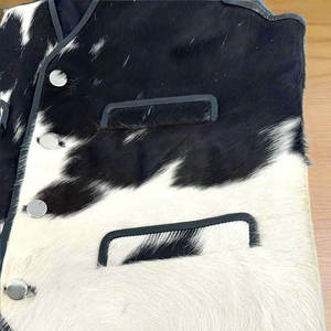 Veste en cuir de vachette pour homme, de haute qualité, confortable et légère, design tendance, OEM/ODM. - Product Image 4