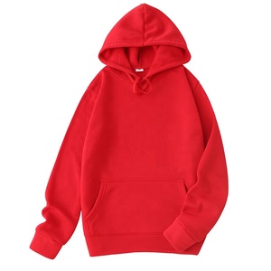 Sweat à capuche XL personnalisé coupe courte 100% Coton molleton épais grammage élevé épaules tombantes couleur unie sans cordons pour homme - Product Image 5