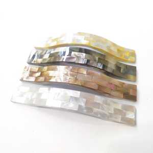 Handmade Eco-Friendly Modern Mother Of Pearl Inlay Cabinet <b>Handles</b> for Drawers Cupboards Furniture Hardware Multi-Color Shell - Product Image 1