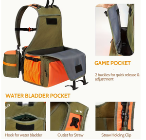 Chaleco Táctico de Caza TRIBON SPORTS, Color Naranja Bronceado, Nailon, Sistema MOLLE, 5 Ranuras, Ligero, para Actividades al Aire Libre, con Tirantes Ajustables - Product Image 5