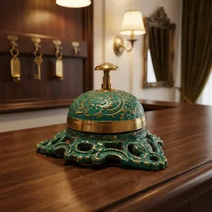 Campana de Servicio Vintage de Latón Macizo para Escritorio, Mesa, Mostrador, Recepción, Hotel, Oficina, Tienda, Campana Decorativa - Product Image 6
