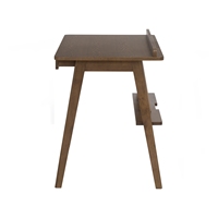 Bureau d'étude moderne en bois massif durable avec dossier surélevé et tiroir simple asymétrique pour bureau à domicile et salle d'étude, facile à nettoyer