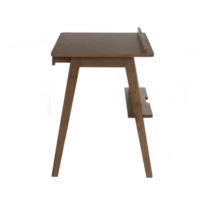 Bureau d'étude moderne en noyer avec dossier surélevé et tiroir simple asymétrique pour bureau à domicile et salle d'étude - Product Image 4