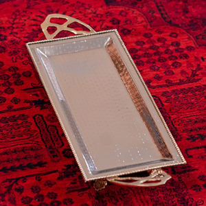 Bandeja de Metal de la Mejor Calidad, Bandeja Decorativa con Asa para Almacenamiento, Vajilla Antigua, Bandeja para Servir Alimentos a Precio de Mayorista - Product Image 4