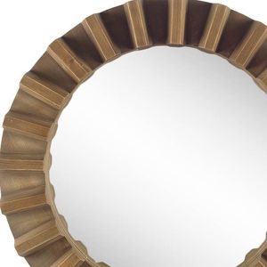 Round Wooden Beaded Wall <b>Mirror</b> Rustic Decorative <b>Hanging</b> <b>Mirror</b> Home Decor Handcrafted for Living Room Bedroom Entryway - Product Image 6