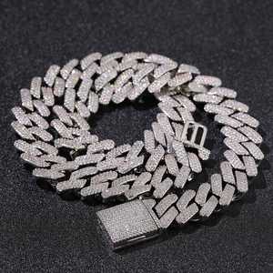 Eco Friendly 925 <b>Silver</b> Moissanite Cuban Link Chain Iced Out Hip Hop Jewelry for <b>Men</b> Women Luxury Available At Reasonable Price - Product Image 2