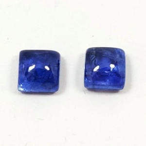 Tanzanite calibrée, pierre précieuse non montée pour la création de bijoux, cabochon carré en tanzanite naturelle, pierre de naissance de décembre. - Product Image 1