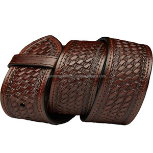 Cinturón de herramientas de cuero occidental de moda para hombres importados de la mejor calidad con diseño de cesta cinturón de herramientas manuales en relieve para unisex - Product Image 1