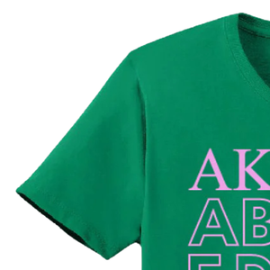 T-shirt vert AKA Established Year pour femme, en coton, manches courtes, col rond, graphique, décontracté, doux et confortable, 1908 - Product Image 6