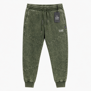 Pantalon de survêtement à séchage rapide, nouvelle mode, qualité supérieure, pour homme, délavé à l'acide, décontracté, taille haute, couleur unie, 100% coton respirant - Product Image 1