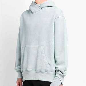 Sweat-shirt Homme Personnalisé avec Logo, Style Vintage, Délavé à l'Acide, Coupe Oversize, Coton Épais, Effet Vieilli, Streetwear, Délavé à la Pierre - Product Image 5