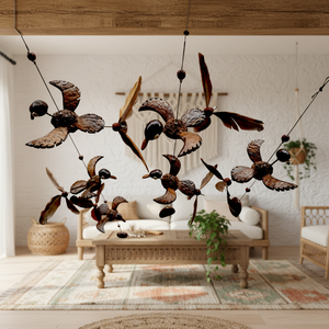 Campana de Viento de Madera Tallada a Mano con Temática Animal, 100% Material Natural de Tailandia, Estilo Tradicional y Moderno para Regalos y Recuerdos - Product Image 2