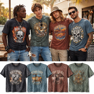 Camisetas con Lavado Ácido al por Mayor, Pedidos Personalizados al por Mayor para Hombre - Proveedor OEM y Fabricante Directo de Fábrica - Product Image 6