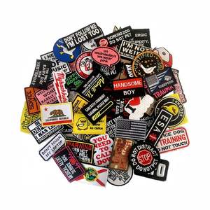 Parches de Tela Bordados Personalizados de Fábrica con Logotipo de Letras, Parches Bordados Autoadhesivos para Sombreros, Ropa y Chaquetas - Product Image 6