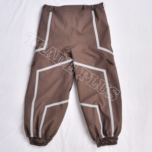 Pantalones Cargo para Hombre con Bloques de Color, Cierre de Cremallera Impermeable, Ajuste Holgado, Estilo Urbano, Gris y Negro, Poliéster - Product Image 2