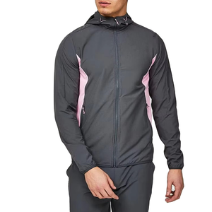 Custom Two Piece <b>Windbreaker</b> Set Patchwork Zip up Nylon Polyester Streetwear Tracksuit Men <b>Windbreaker</b> Set - Product Image 3